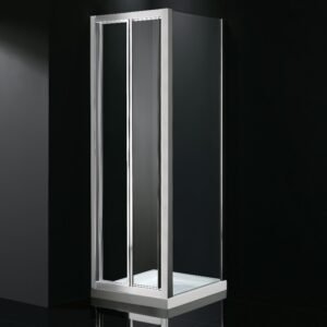 Mampara de ducha GME AKORD plegable + lateral fijo Cromo Transparente