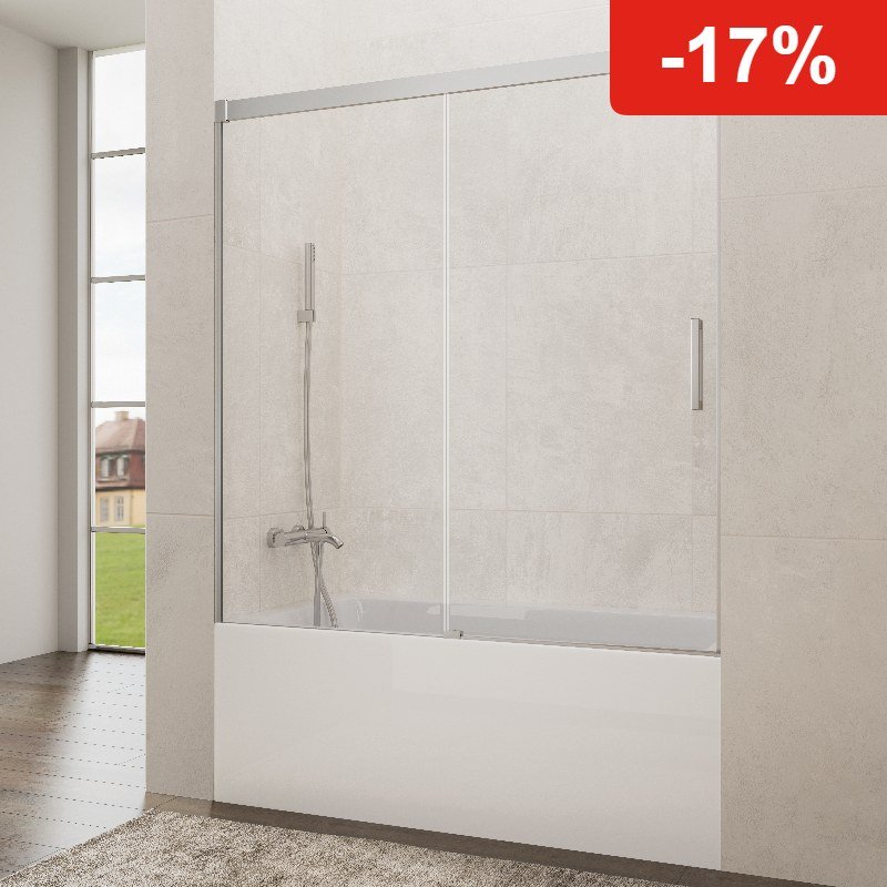 Mampara de bañera GME BASIC 1 fijo + 1 corredera