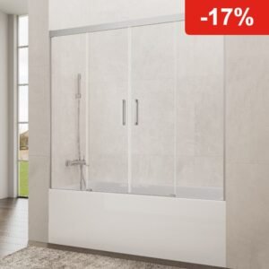 Mampara de bañera GME BASIC 2 fijos + 2 correderas