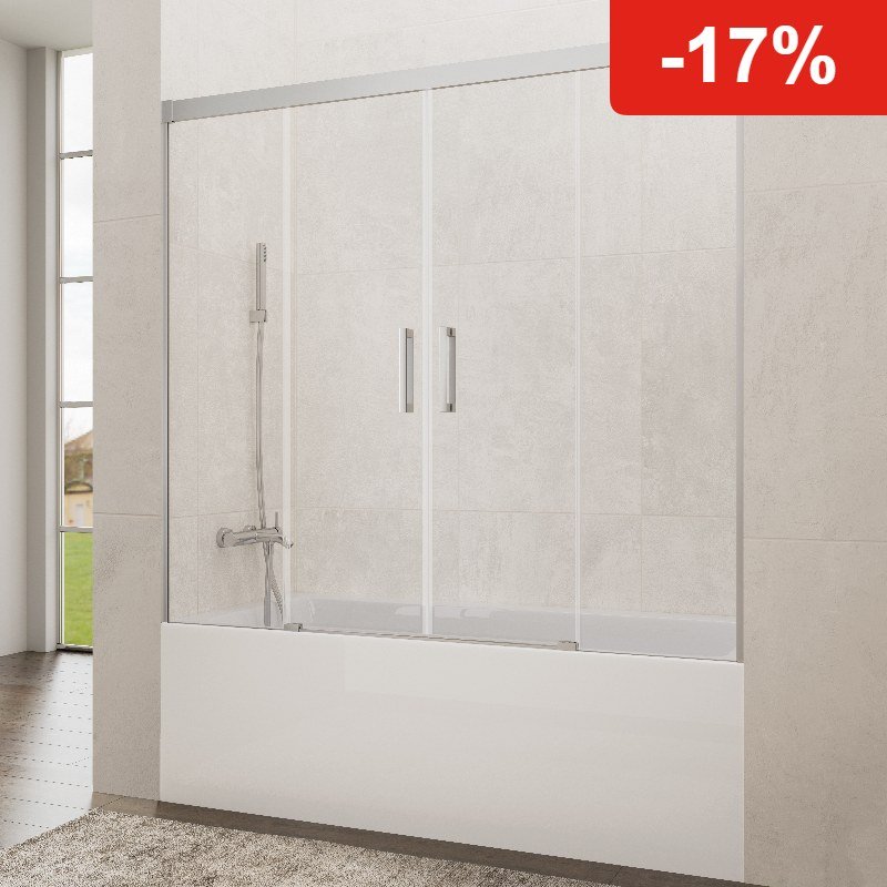 Mampara de bañera GME BASIC 2 fijos + 2 correderas