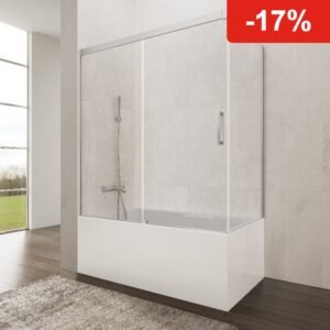 Mampara de bañera GME BASIC frontal + lateral fijo