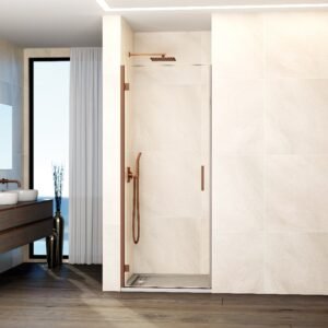 Mampara de ducha GME GLASS A abatible (1 puerta) Cobre Transparente