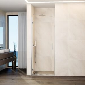 Mampara de ducha GME GLASS A abatible (1 puerta) Cromo Transparente