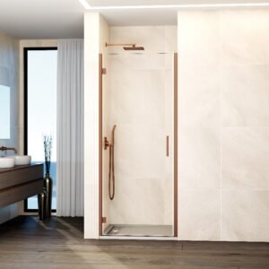 Mampara de ducha GME GLASS B abatible (1 puerta) Cobre Transparente