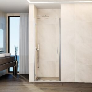 Mampara de ducha GME GLASS B abatible (1 puerta) Cromo Transparente