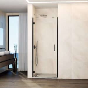 Mampara de ducha GME GLASS B abatible (1 puerta) Titanio Transparente