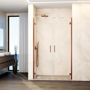 Mampara de ducha GME GLASS I abatible (2 puertas) Cobre Transparente