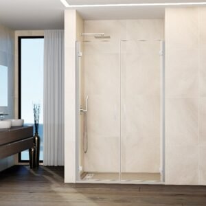 Mampara de ducha GME GLASS I abatible (2 puertas) Cromo Transparente