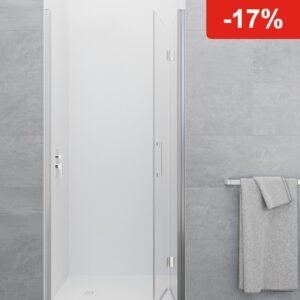 Mampara de ducha GME GLASS plegable C2 (1 fijo + 1 puerta)