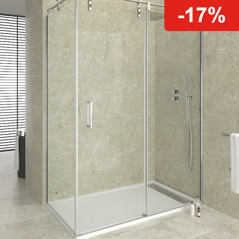 Mampara de ducha GME MOVING frontal + lateral fijo