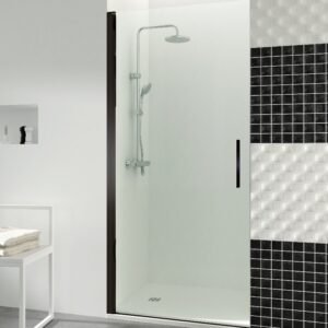 Mampara de ducha GME OPEN A abatible (1 puerta) Negro Transparente