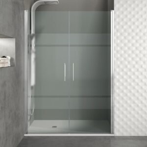 Mampara de ducha GME OPEN I abatible (2 puertas) Cromo Frost Plus