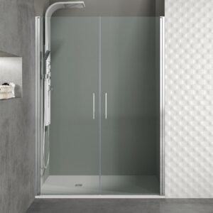 Mampara de ducha GME OPEN I abatible (2 puertas) Cromo Transparente