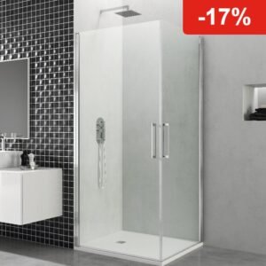 Mampara de ducha GME OPEN K angular abatible (2 puertas)