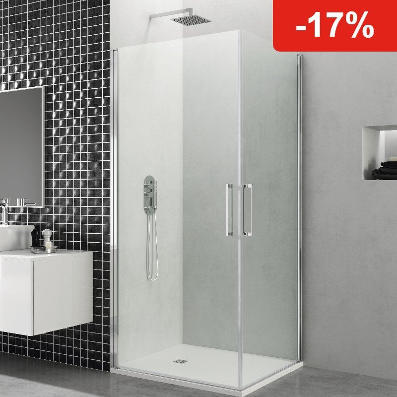 Mampara de ducha GME OPEN K angular abatible (2 puertas)