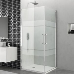 Mampara de ducha GME OPEN K angular abatible (2 puertas) Cromo Frost Plus