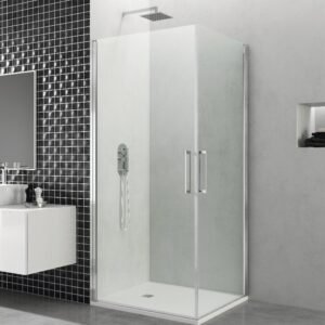 Mampara de ducha GME OPEN K angular abatible (2 puertas) Cromo Transparente