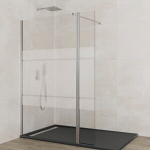 Mampara de ducha GME SCREEN MOVING fijo + abatible Cromo Frost Plus