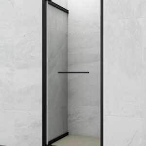 Mampara de ducha GME SPAZIO A plegable (1 puerta) Negro Transparente