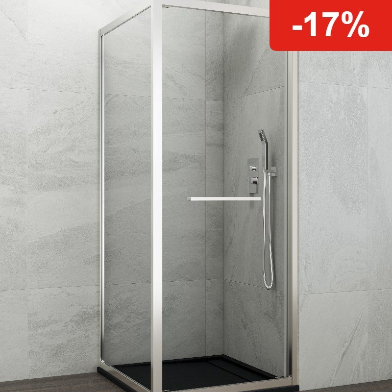 Mampara de ducha GME SPAZIO A plegable + lateral fijo