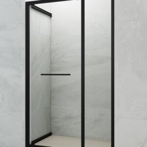 Mampara de ducha GME SPAZIO B plegable (1 fijo + 1 puerta) Negro Transparente