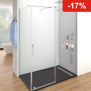 Mampara de ducha GME VETRUM frontal + lateral fijo