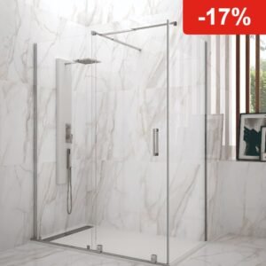 Mampara de ducha GME VITRO frontal + lateral fijo
