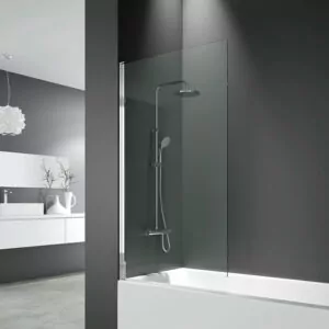 mampara fija para bañera con cristal templado transparente
