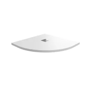 Plato de ducha ardesia semicircular blanco