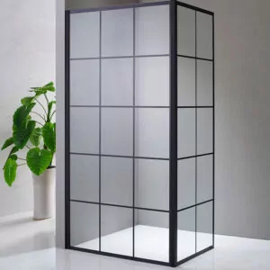 Mampara ducha black chess xxl angular