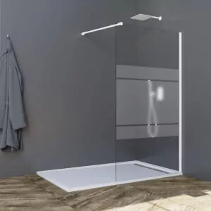 Mampara ducha blanco frost