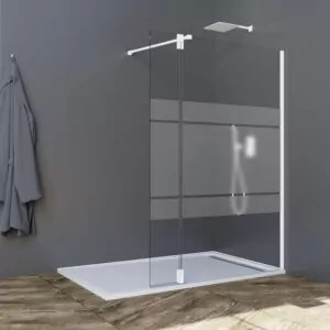 Mampara ducha blanco frost bisagra