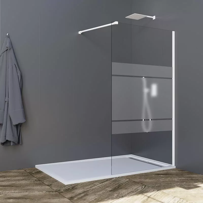 Mampara ducha blanco frost