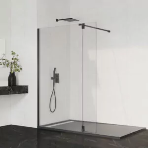 mampara ducha negra trans bisagra