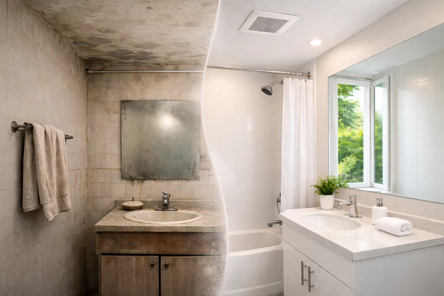 Baño con humedad vs Baño con ventilación