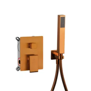 CONJUNTO EMPOTRAR 2/3 FUN. MONOMANDO ORION color cobre