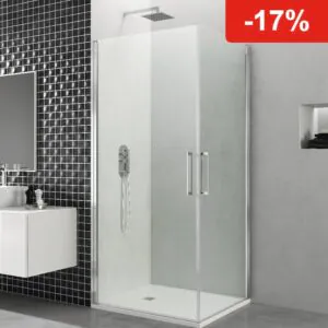 Mampara de ducha GME OPEN K angular abatible (2 puertas)