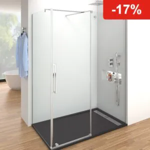 Mampara de ducha GME VETRUM frontal + lateral fijo